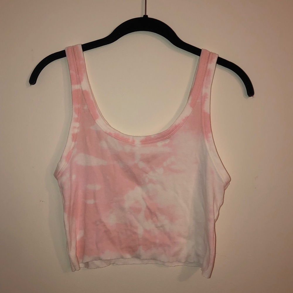 Pink tie dye tank